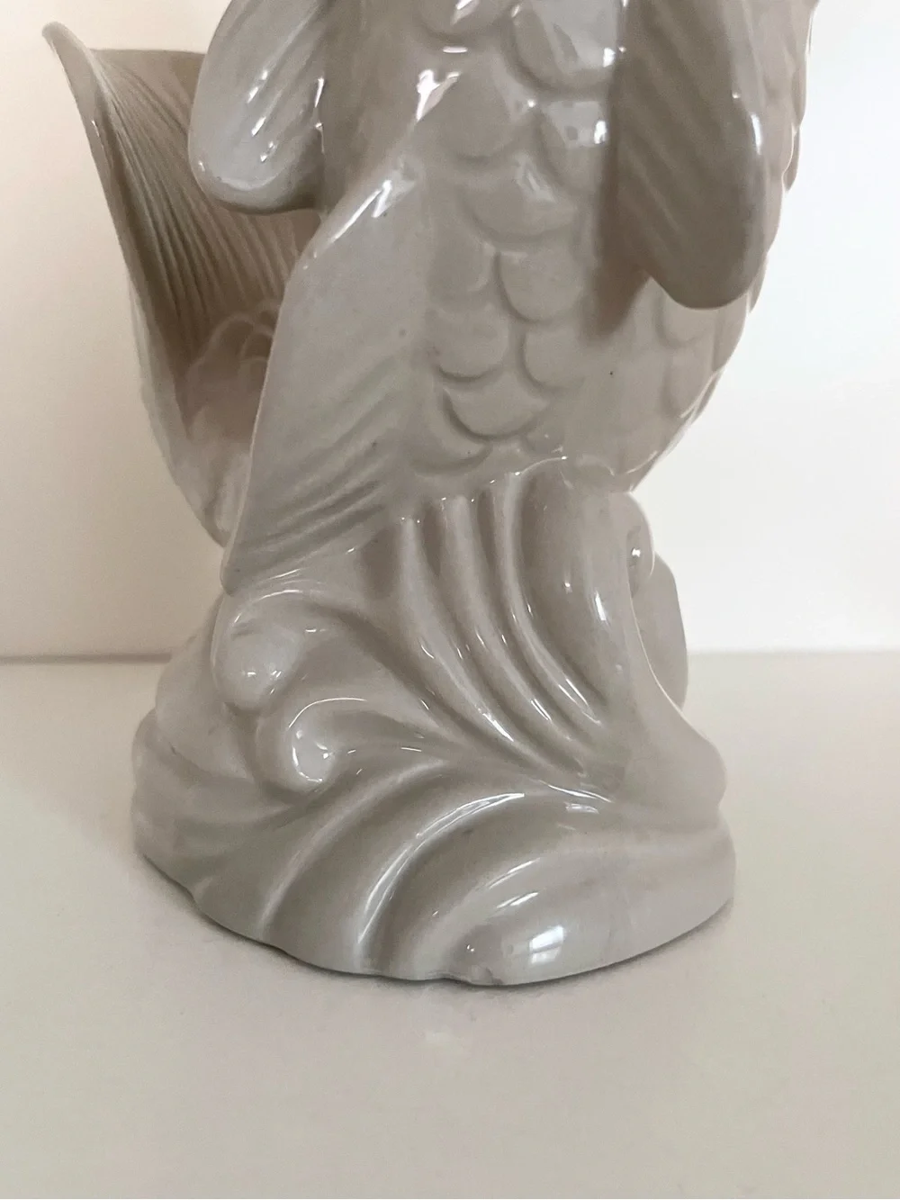 Koi fish glazed ceramic vase